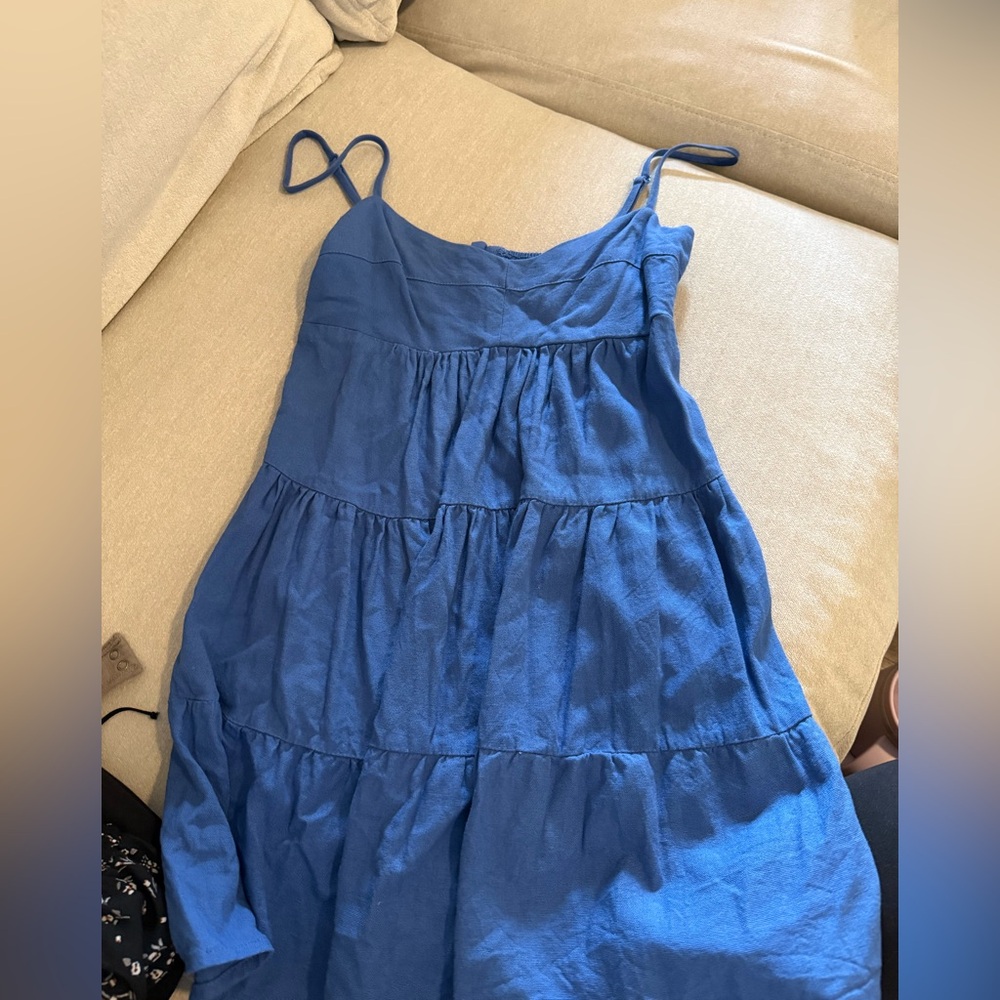 Blue Spaghetti Strap Sundress from Nati - Elle Dress